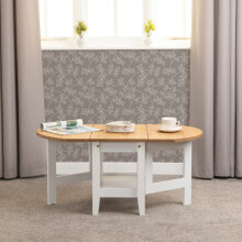 (White/Distressed Waxed Pine) Santos Drop Leaf Coffee Tables Waxed Pine