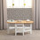 Seconique (White/Distressed Waxed Pine) Santos Drop Leaf Coffee Tables Waxed Pine 1