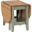 Seconique (Green/Distressed Waxed Pine) Santos Drop Leaf Coffee Tables Waxed Pine 5