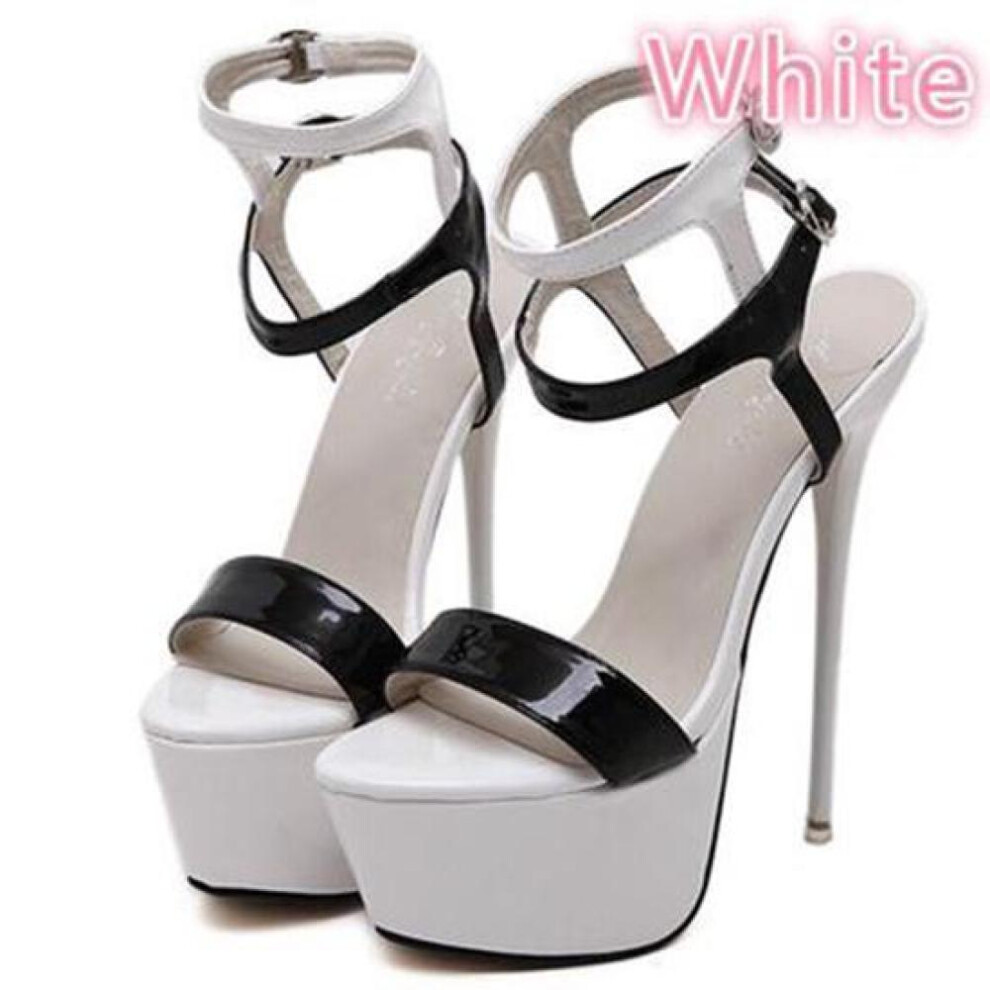 (white, 38) Party Dress Wedding Shoes Women Sexy Platform High Heels Stiletto Pumps Summer Sandals