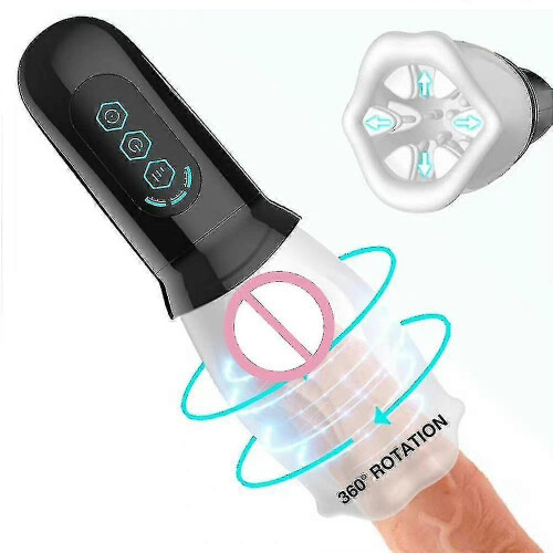 Electric Masturbaters Automatic Handsfree Male Rotating Cup Toy