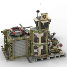 Compatible with small particle assembly toys for boys gift scenes to build frontline military bases, tanks, and airplanes