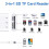 Sd Card Reader for Iphone Ipad 3 In 1 Memory Card Reader Plug And Play Micro Sd Card Reader Sd Card Adapter Portable Trail Camera Viewer Simultaneous 3