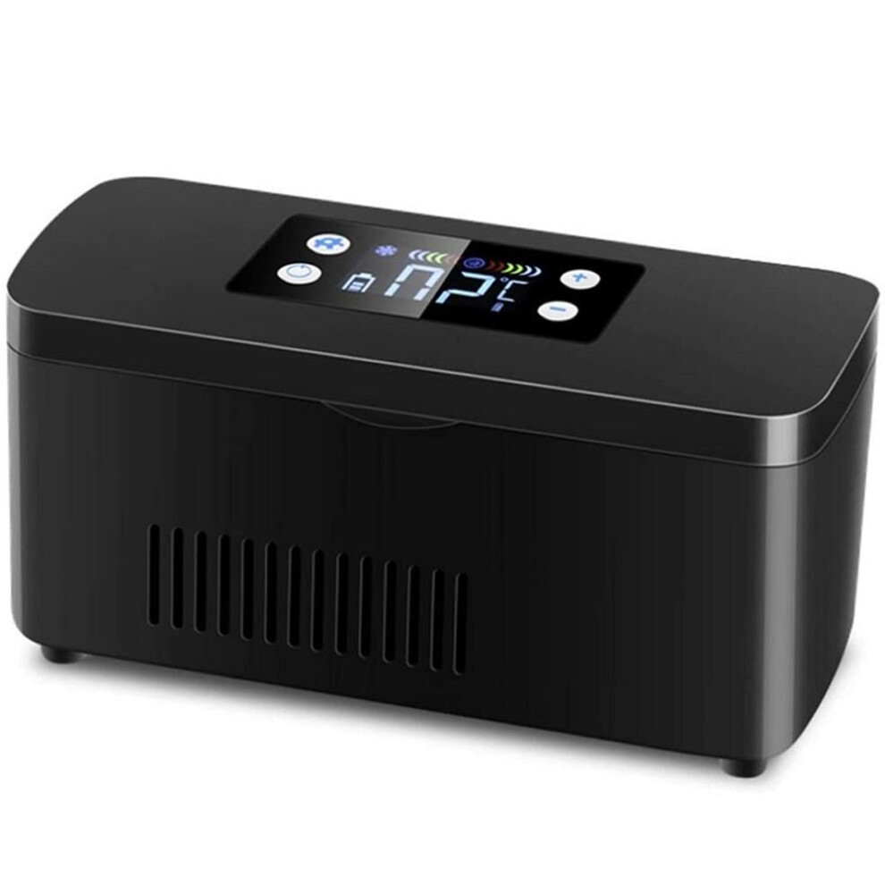 (black) Beauty Serum Solution Storage Equipment Insulin Cooler Portable Mini Fridge Pill Case Medicine Box Refrigerator Cold Storage Pill Organizer