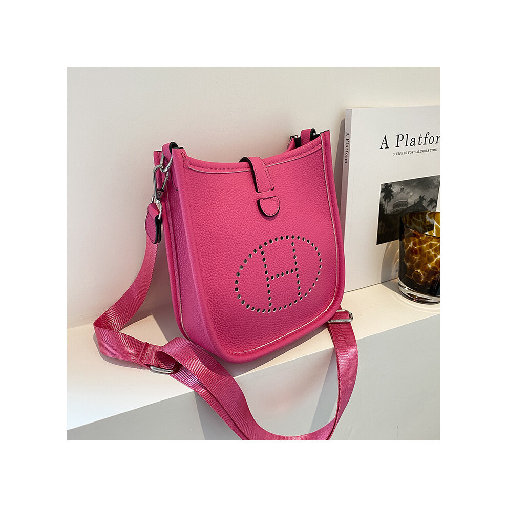Off White Color Roses (Rose pink) Solid color letter small square bag off-road bag on OnBuy