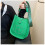 (Green) Solid color letter small square bag off-road bag 1