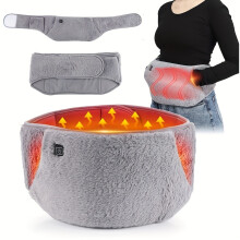 (Gray) USB Heated Waist and Hand Warmer Belt, 3-Speed Intelligent Temperature Control