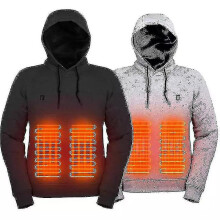 (Grey, XL) Heated Hoodies,usb Electric Heating Lightweight Hooded Sweatshirts Jacket