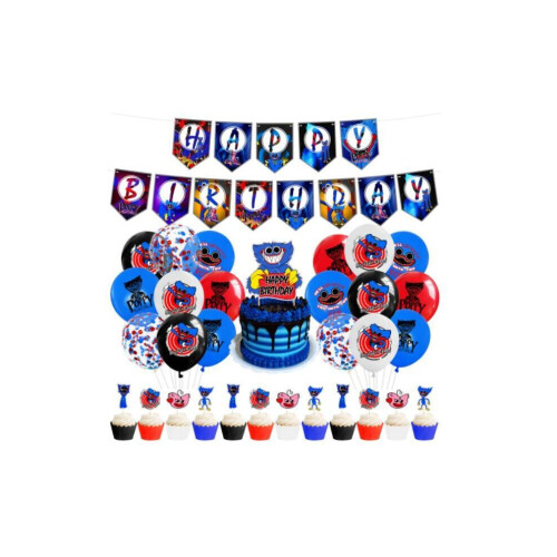Poppy huggy wuggy baby shower Balloon bow -Happy Birthday