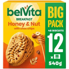 (Pack Of 4) Belvita Breakfast Honey & Nuts Choc Biscuits 540g
