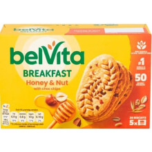 (Pack Of 4) Belvita Breakfast Honey & Nut with Choc Chips 225g
