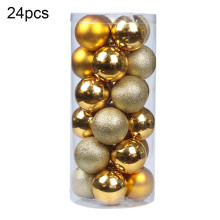 (Yellow) 24pcs Christmas Ball Hanging Bauble New Year Wedding Home Party Tree Decoration Jikaix