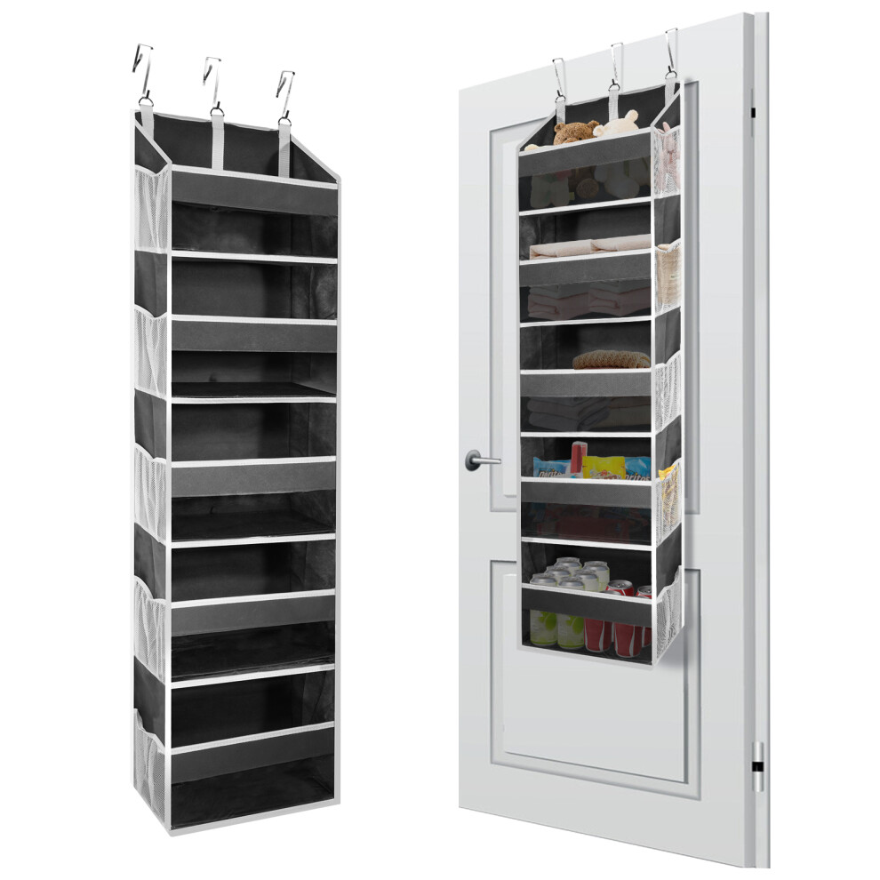 (Black) Over the Door Hanging Organiser 5 Pockets