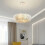 Living And Home 50CM Modern White Fluffy Feather Pendant Light 2