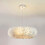 Living And Home 50CM Modern White Fluffy Feather Pendant Light 3