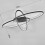 Living And Home Black Minimalistic Oval LED Semi Flush Ceiling Light 5