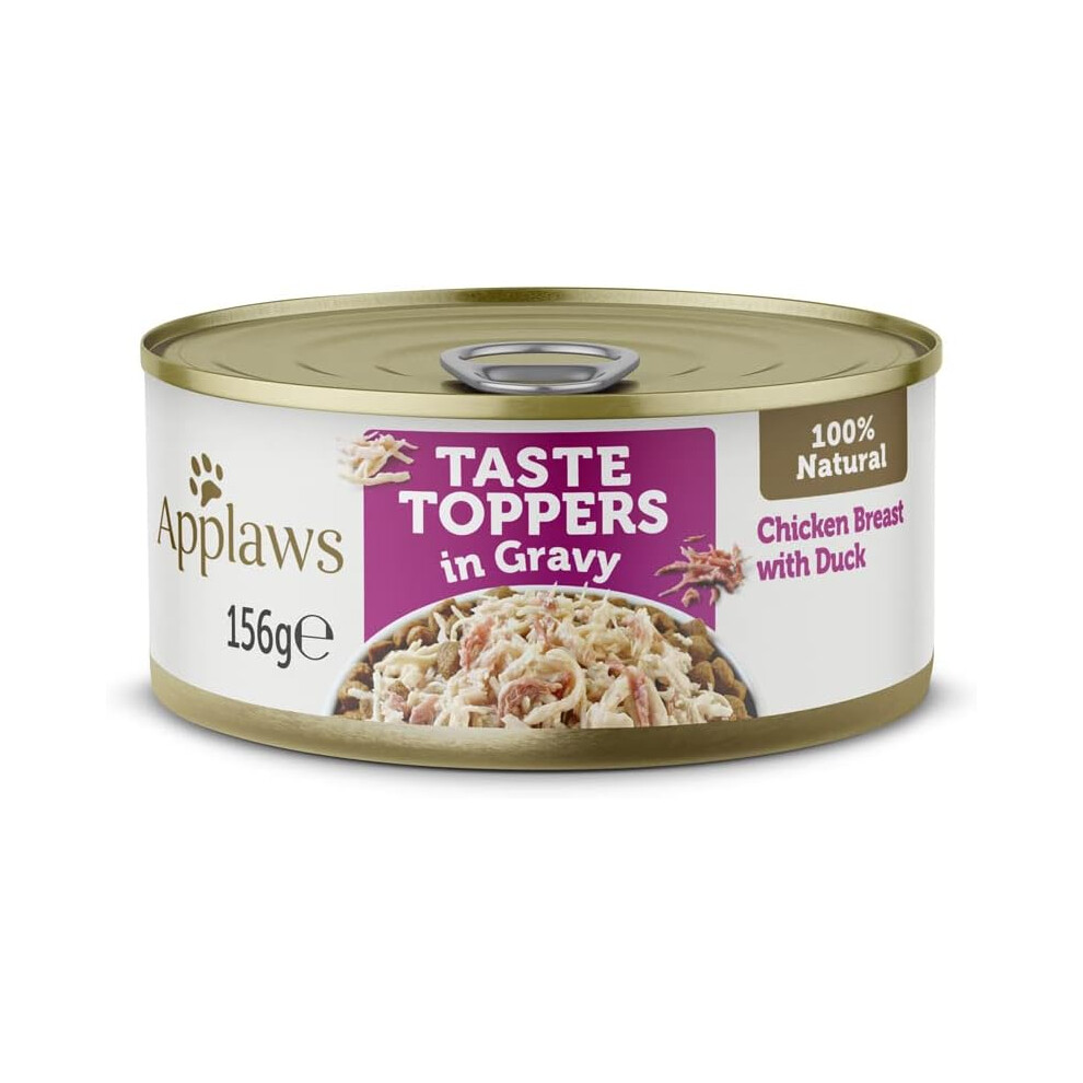 Applaws 100% Natural Wet Dog Food Tins, Chicken Breast With Duck In Gravy, 156g (Pack Of 12)