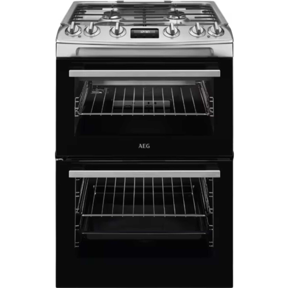 AEG CGX6130ACM 60cm Cooker with Gas Hob - Stainless Steel