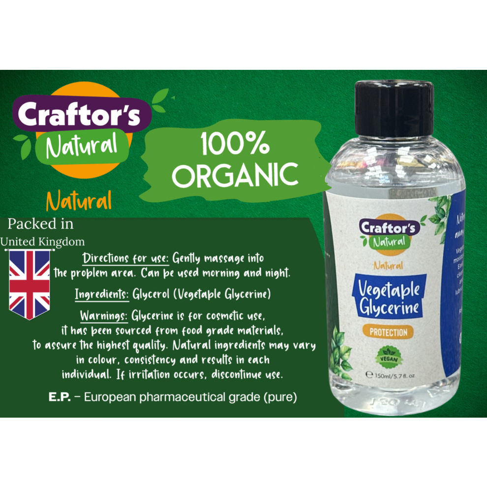 CraftorâS Craftor's Natural Vegetable Glycerine Protection Vegan 150 Ml