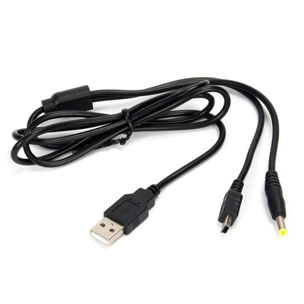 1pc 2 In 1 Usb 2.0 Data Cable Charger Lead For Psp 1000 2000 3000 Playstation