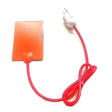 (EU Plug) 9x13cm Car Engine Block Tank Heating Plate 75w Oil Pan Sump Tank Oil Heater Mat