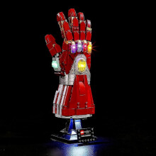 (Luminous Model, Iron Man) Infinity Gauntlet Set Collectible Thanos Glove With Infinity Stones, Building Set, Avengers Gift Idea For Adults And Teens, Model Kits For Decor