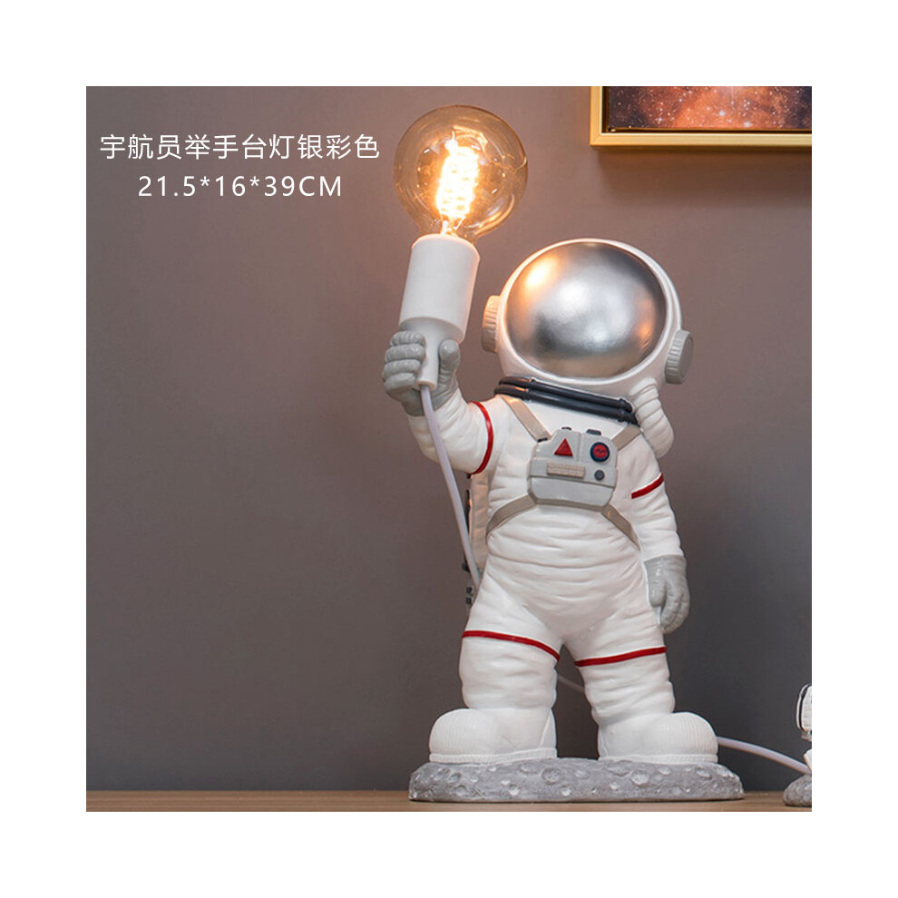 (Station Sliver) modern Astronaut Table Lamps Resin Desk Lamp Bedroom Lamp Nordic Creative Living Room Decor Space Man LED wall light