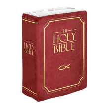 (Brick Red) Bible Pillow Book Plush Throw Cushion Realistic Looking Wear Resistant Friendly to Skin Non-Fading Christian Home Accent Sofa Cushion Decor