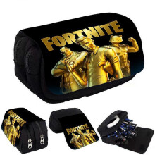 (24) Fortnite 3D Printed Pencil Case Kids School Student 2 Compartment Large Capacity Stationery Zipper Pouch
