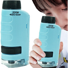 (1pcs, Blue) Minilabsters Miniscope Kids, 2024 New Mini Labsters Portable Microscope, Pocket Microscope For Kids, Portable Microscope, Handheld Microscope