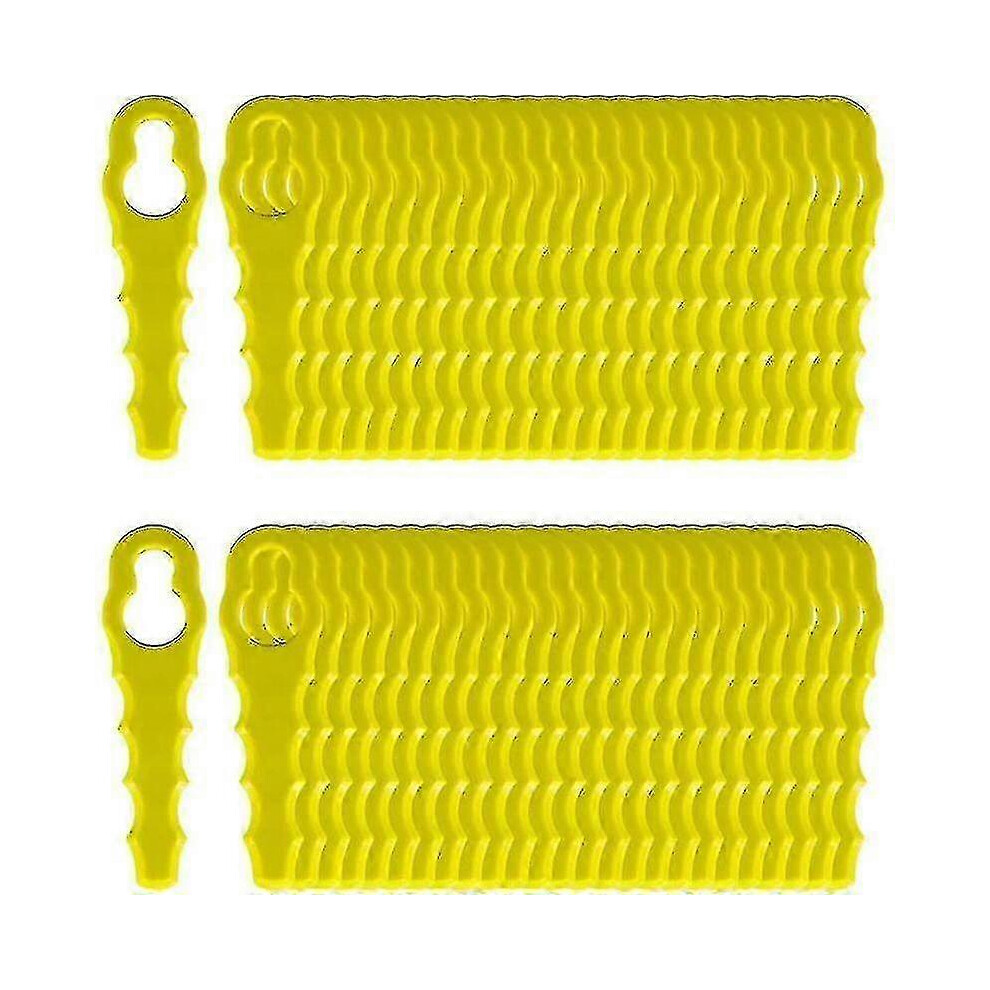 Pack Of 100 Compatible with Blades Compatible Compatible with  Ryobi Edger, Double Head Serrated Blades Rac155 Rac157 Rac158