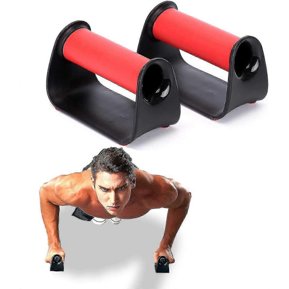 Push Up Bar Push Up Bar Stand Pushup Upper Body, Arms, Chest And Back Workout Red