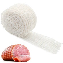 (5pack) 5m Meat Netting Roll, Ham Sock Elastic Netting, Elastic Smoked Meat Poultry Ham Netting Meat Butcher Twine Net for Meat Cooking Smoking, or Drying