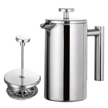 (1000 ML) French Press Double Walled Insulated Stainless Steel Coffee Maker Pot With Mesh Filter