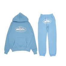 (sky blue, XS) Men's Jogging Suit, Tracksuit, Women's Sports Suit, Corteiz 2-piece Hoodie, Sports Trousers, Unisex Tracksuit, Breathable And Comfortable Hooded Pullo