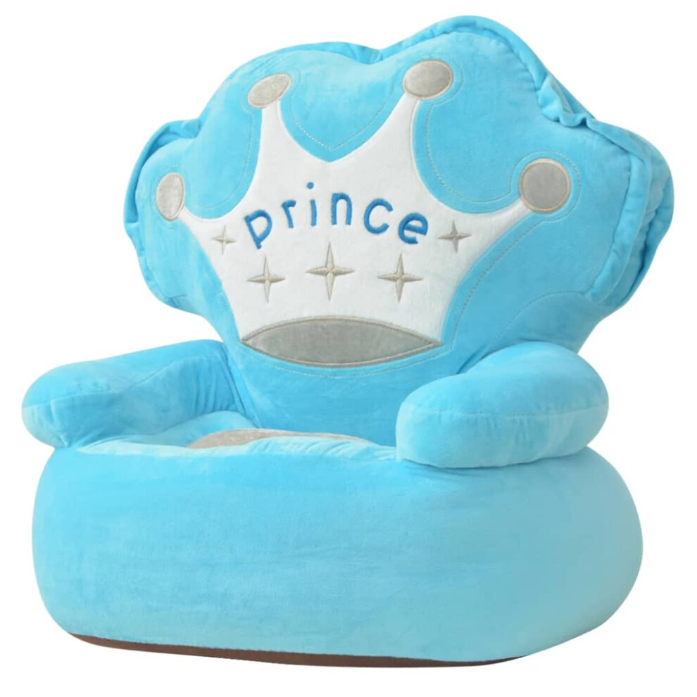 (Blue) vidaXL Plush Children's Chair Giraffe Brown Kids Seat Sofa Non-slip Armchair
