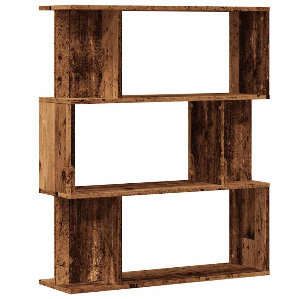 Vidaxl (Old Wood) Book Cabinet/Room Divider Engineered Wood Home Stand Multi Colours