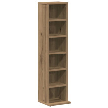 vidaXL CD Cabinet Artisan Oak 21x20x88 cm Engineered Wood CD storage unit