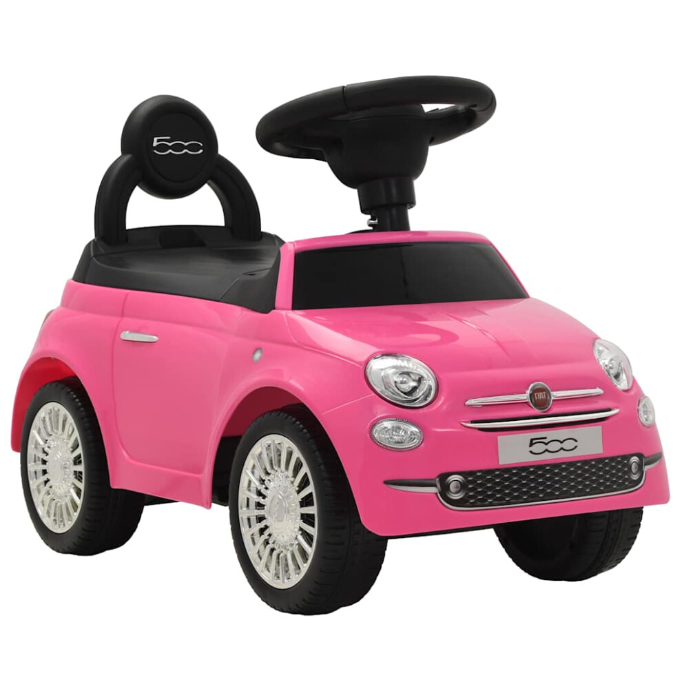 (pink) vidaXL Ride-on Car Fiat 500 Children Toy Car Kids Riding Toy Training Vehicle