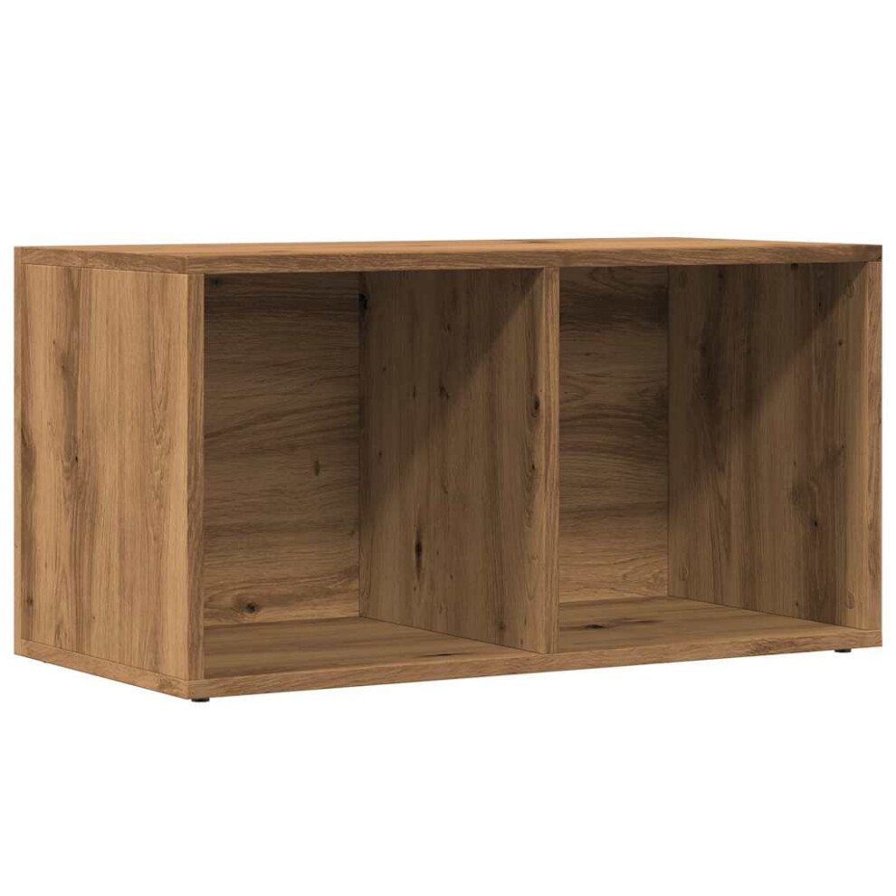 Vidaxl (Artisan Oak) Vinyl Storage Box Recorder Collection Cabinet Cupboard Engineered Wood