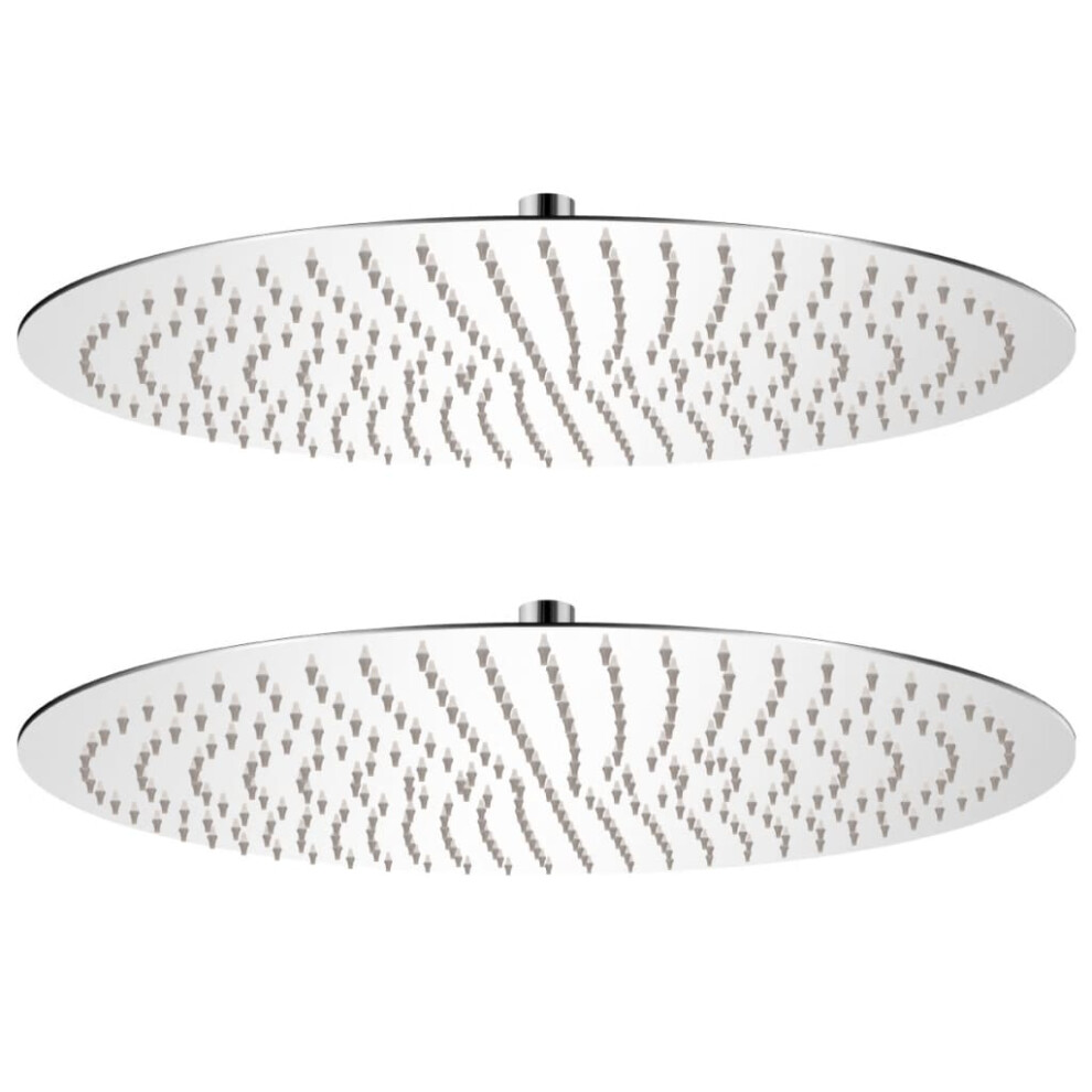 (50 Cm/ 2 Pcs) Vidaxl 1/2X Rain Shower Head Stainless Steel Square Sprinkler Multi Sizes 8718475797173