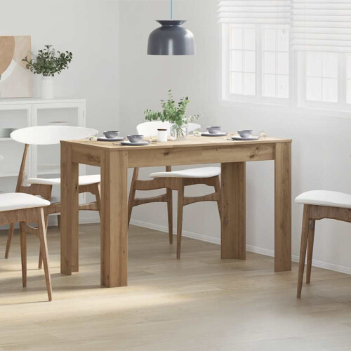 VidaXL (artisan oak) vidaXL Dining Table Kitchen Dinner Table Dining Room Table Engineered Wood 2