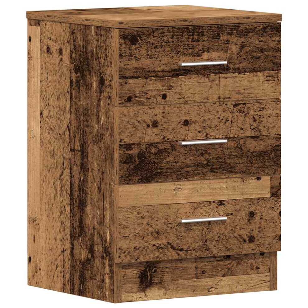Vidaxl (Old Wood, 1 Pcs) 1/2X Bedside Cabinet Chipboard Bedroom Nightstand Stand Multi Colours