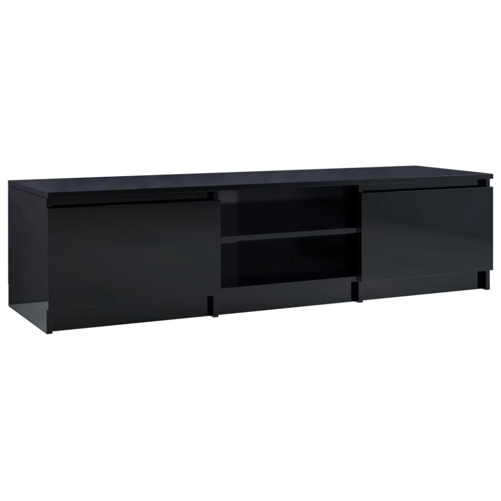 (high gloss black) vidaXL TV Cabinet Engineered Wood TV Unit Media Centre Stand Multi Colours