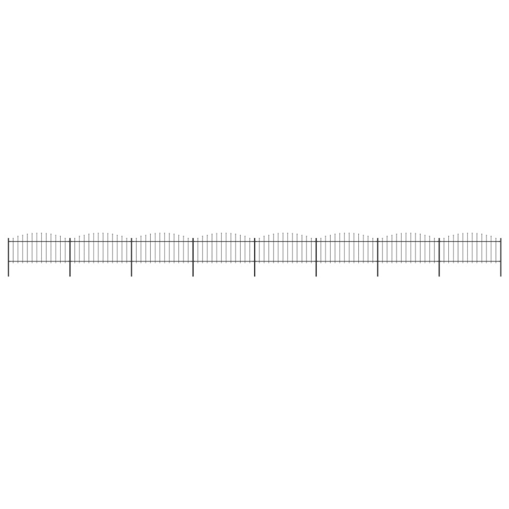 (13.6 m/ 50-75 cm) vidaXL Garden Fence Spear Outdoor Panel Barrier Border Privacy Multi Sizes