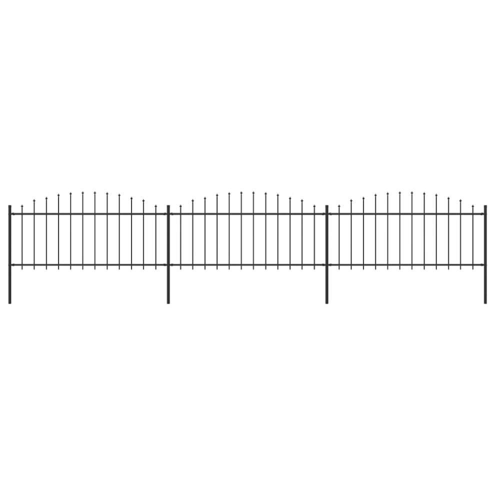 Vidaxl (5.1 M/ 50-75 Cm) Garden Fence Spear Outdoor Panel Barrier Border Privacy Multi Sizes