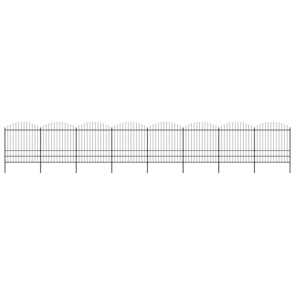 (13.6 m/ 175-200 cm) vidaXL Garden Fence Spear Outdoor Panel Barrier Border Privacy Multi Sizes