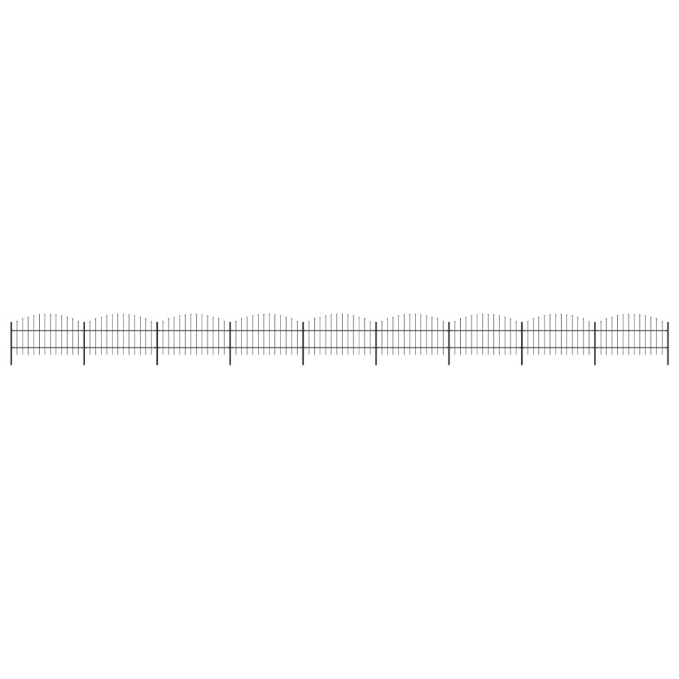 Vidaxl (15.3 M/ 75-100 Cm) Garden Fence Spear Outdoor Panel Barrier Border Privacy Multi Sizes