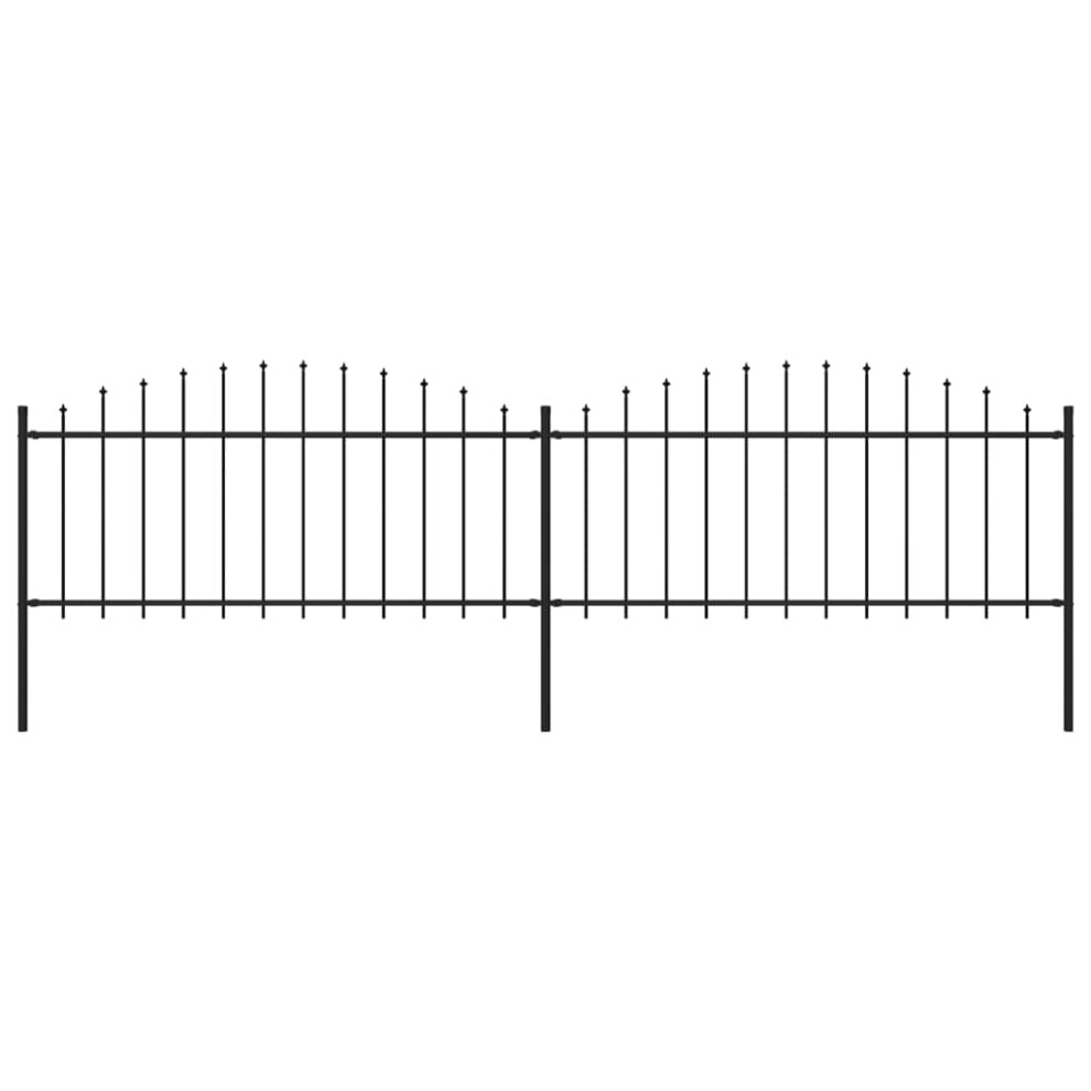 (3.4 m/ 50-75 cm) vidaXL Garden Fence Spear Outdoor Panel Barrier Border Privacy Multi Sizes