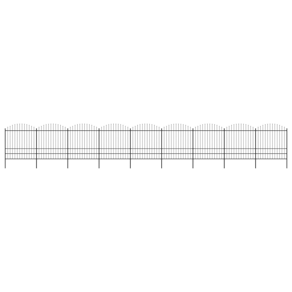 (15.3 m/ 175-200 cm) vidaXL Garden Fence Spear Outdoor Panel Barrier Border Privacy Multi Sizes